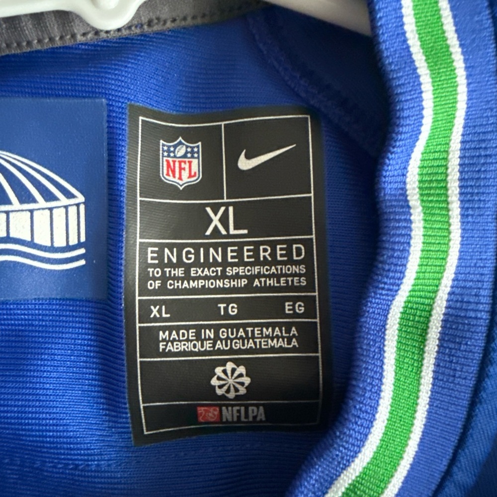 Nike Blue and Green NFL Jersey - Picture 4 of 7